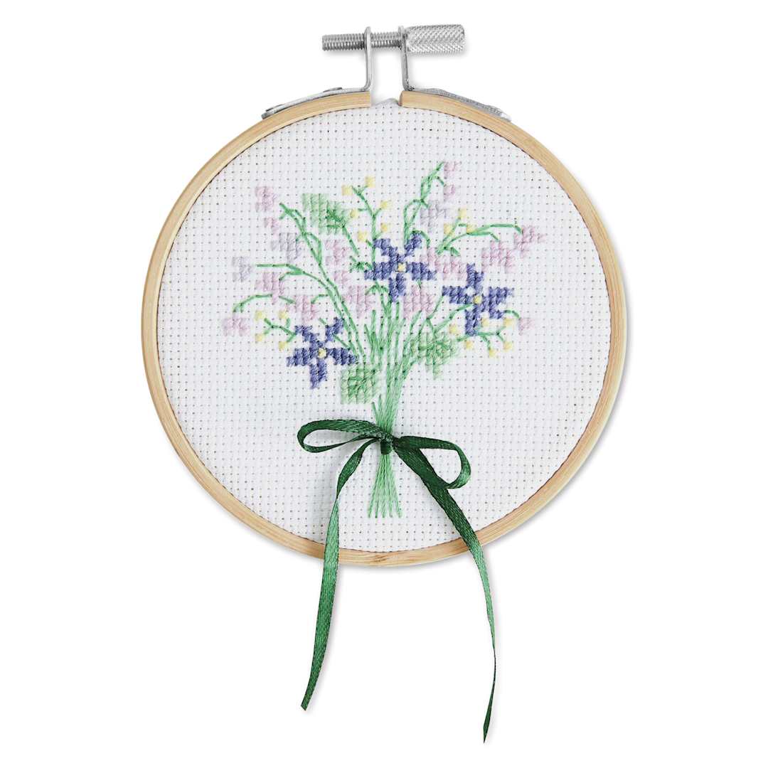 Open in modal - Rico Design Counted Cross Stitch Kit - Flower Bouquet, 10 cm