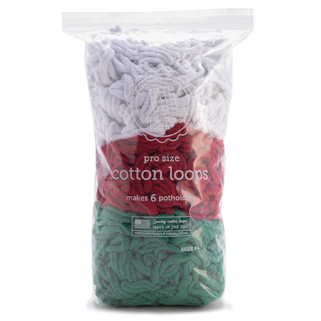 Open in modal - Friendly Loom Pro Size Cotton Loops - Bright Holiday, Lotta Loops