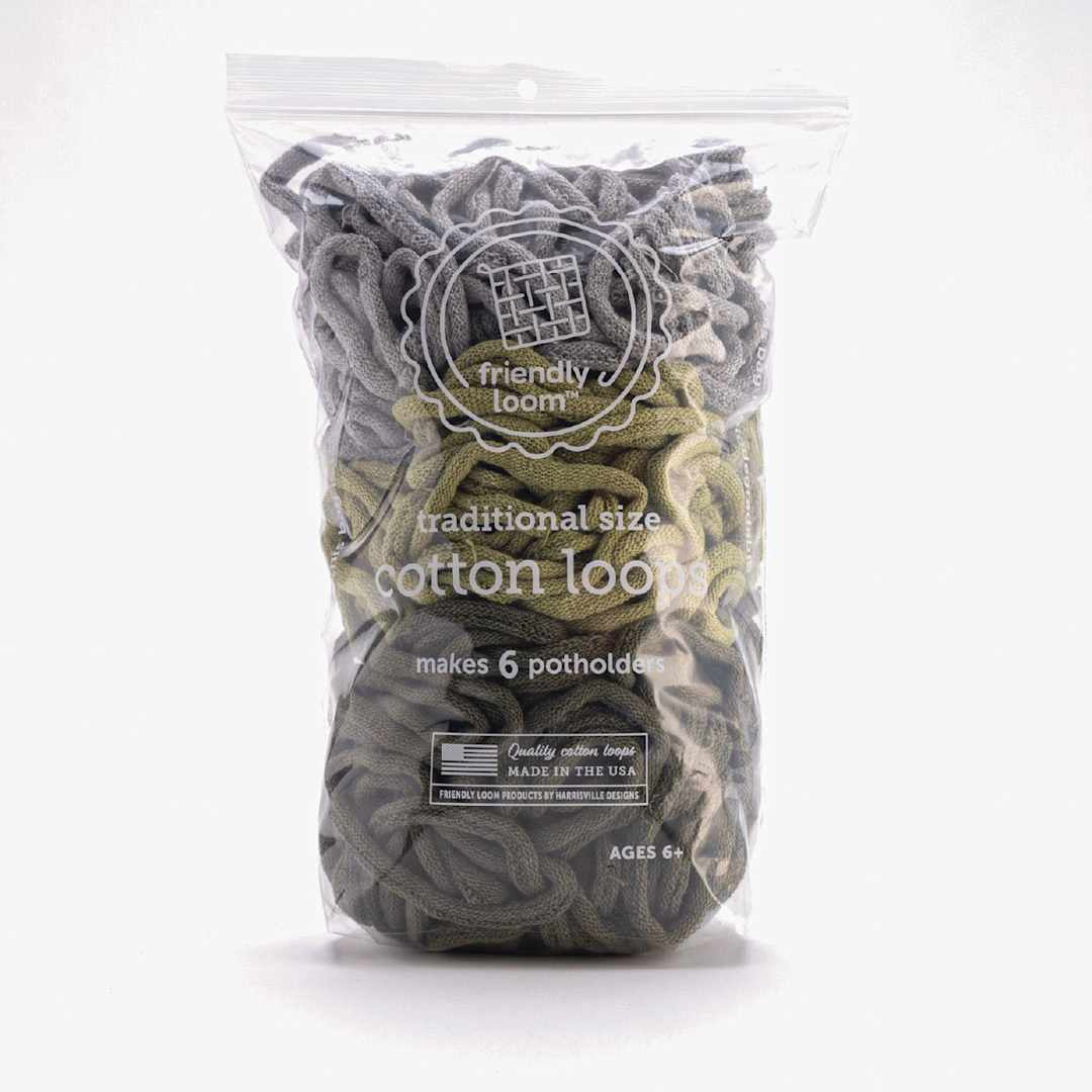Open in modal - Friendly Loom Traditional Size Cotton Loops - Hiking, Lotta Loops