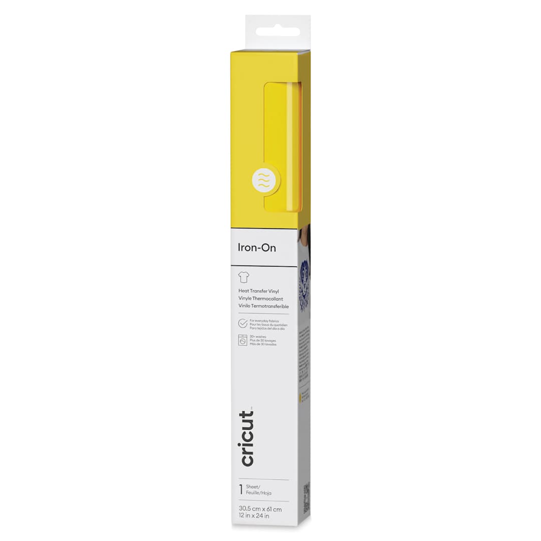 Open in modal - Cricut Everyday Iron-On Vinyl - Yellow, 12" x 24"
