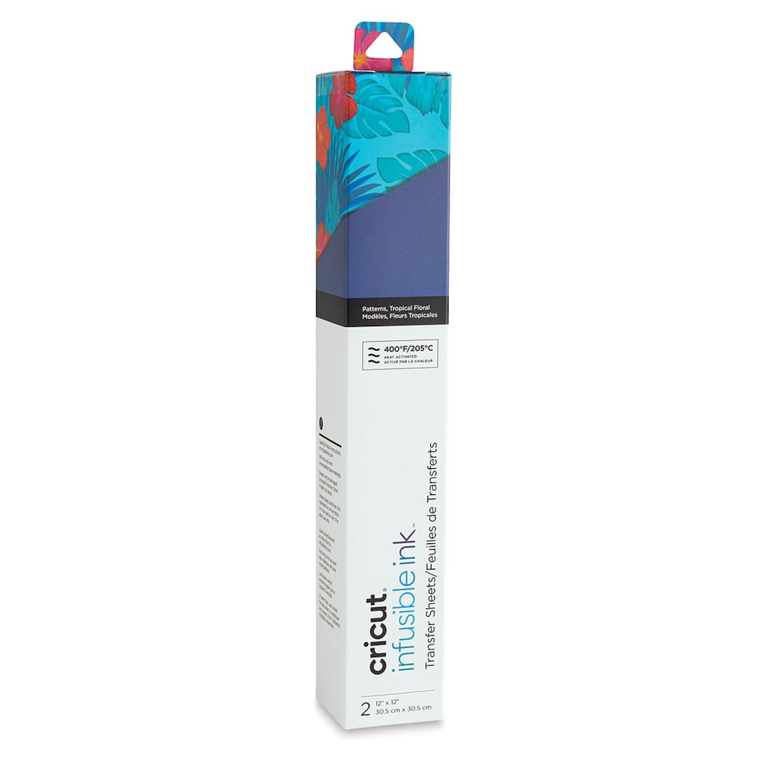 Open in modal - Cricut Infusible Ink Patterned Transfer Sheets - Tropical Floral - front of packaging