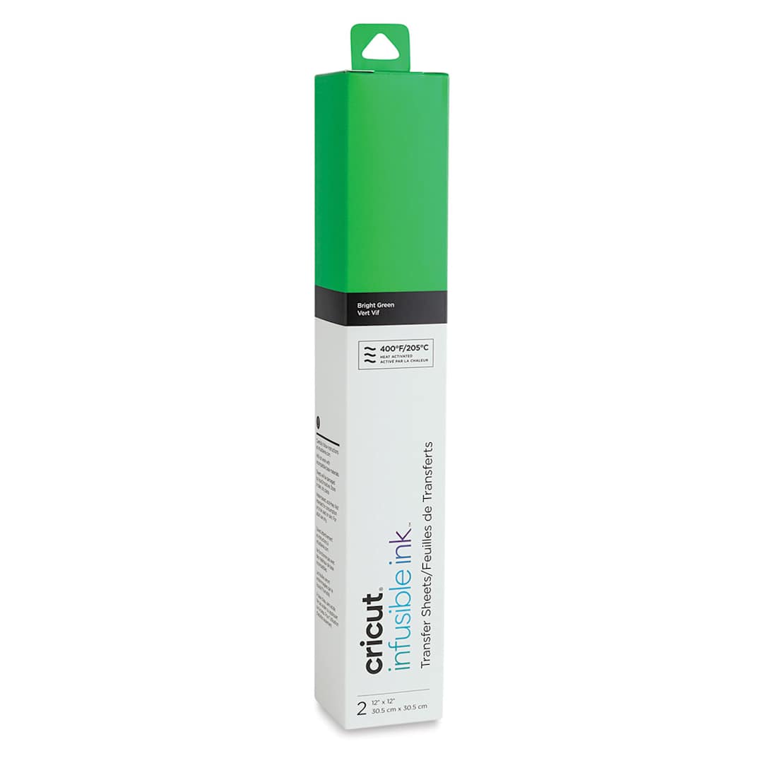 Open in modal - Cricut Infusible Ink Solid Transfer Sheets - Bright Green - front of packaging