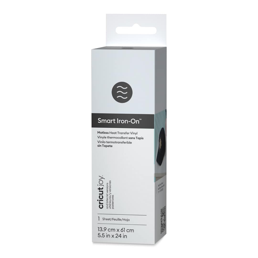 Open in modal - Cricut Joy Smart Iron-On - White, 5-1/2" x 24", Roll front of packaging
