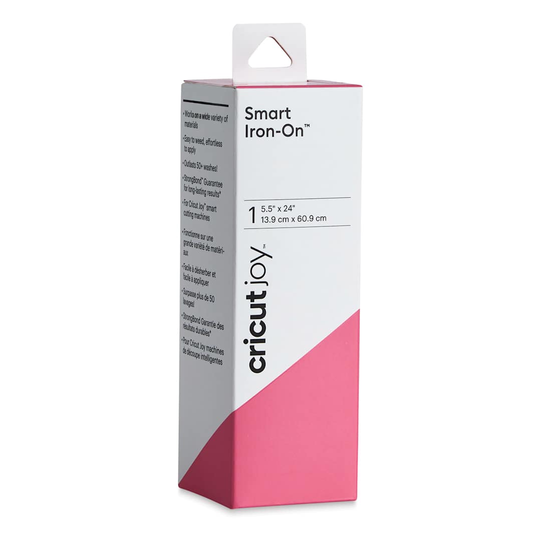 Open in modal - Cricut Joy Smart Iron-On - Pink, 5-1/2" x 24", Roll (In packaging)