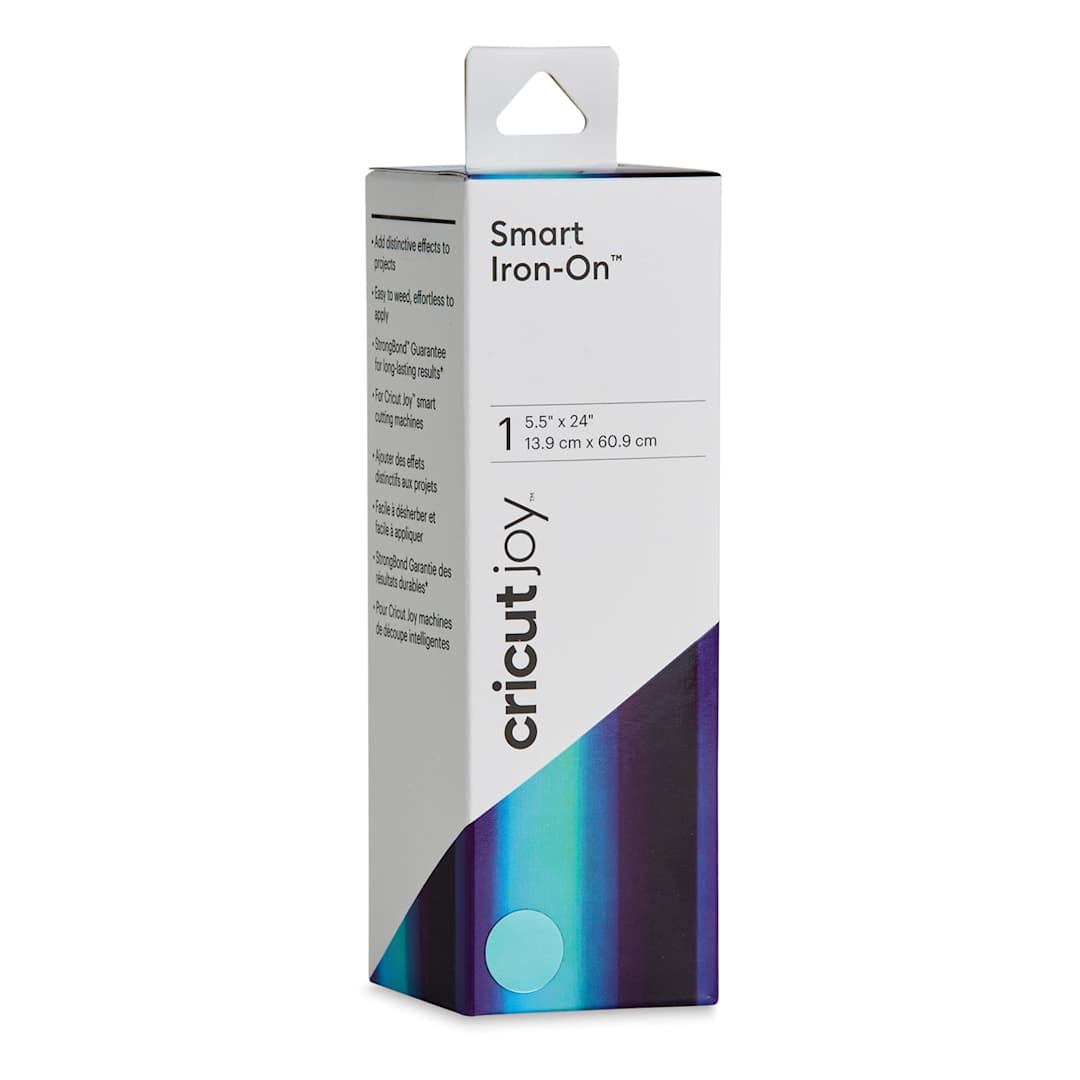 Open in modal - Cricut Joy Smart Iron-On - Holographic Cobalt, 5-1/2" x 24", Roll (In packaging)