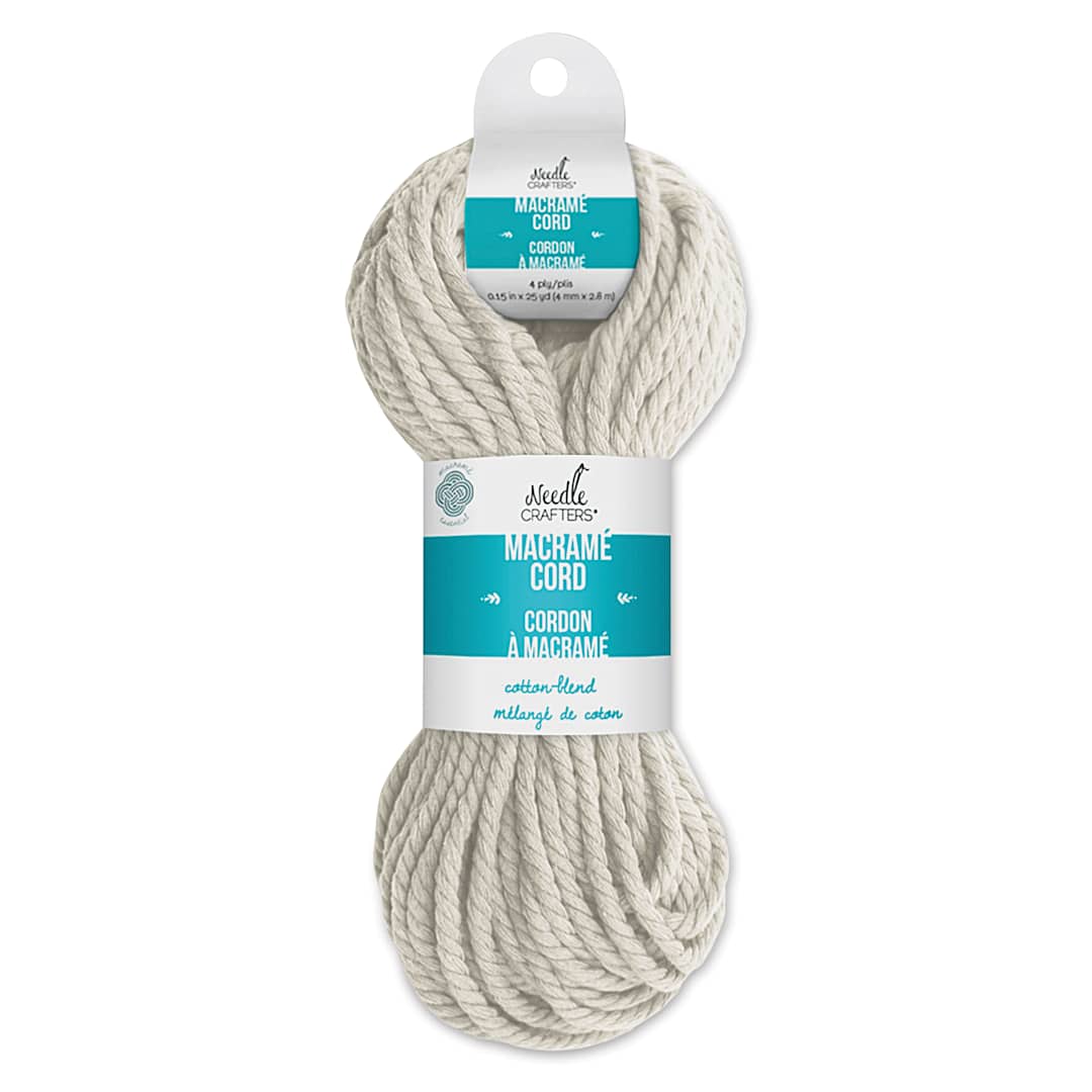 Open in modal - Needle Crafters Macramé Cord - Ecru, 4 mm x 25 yds