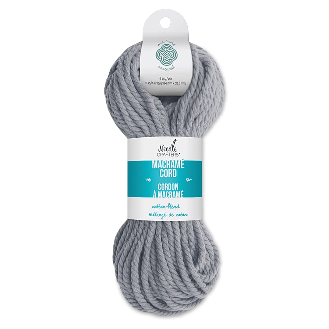 Open in modal - Needle Crafters Macramé Cord - Light Grey, 4 mm x 25 yds