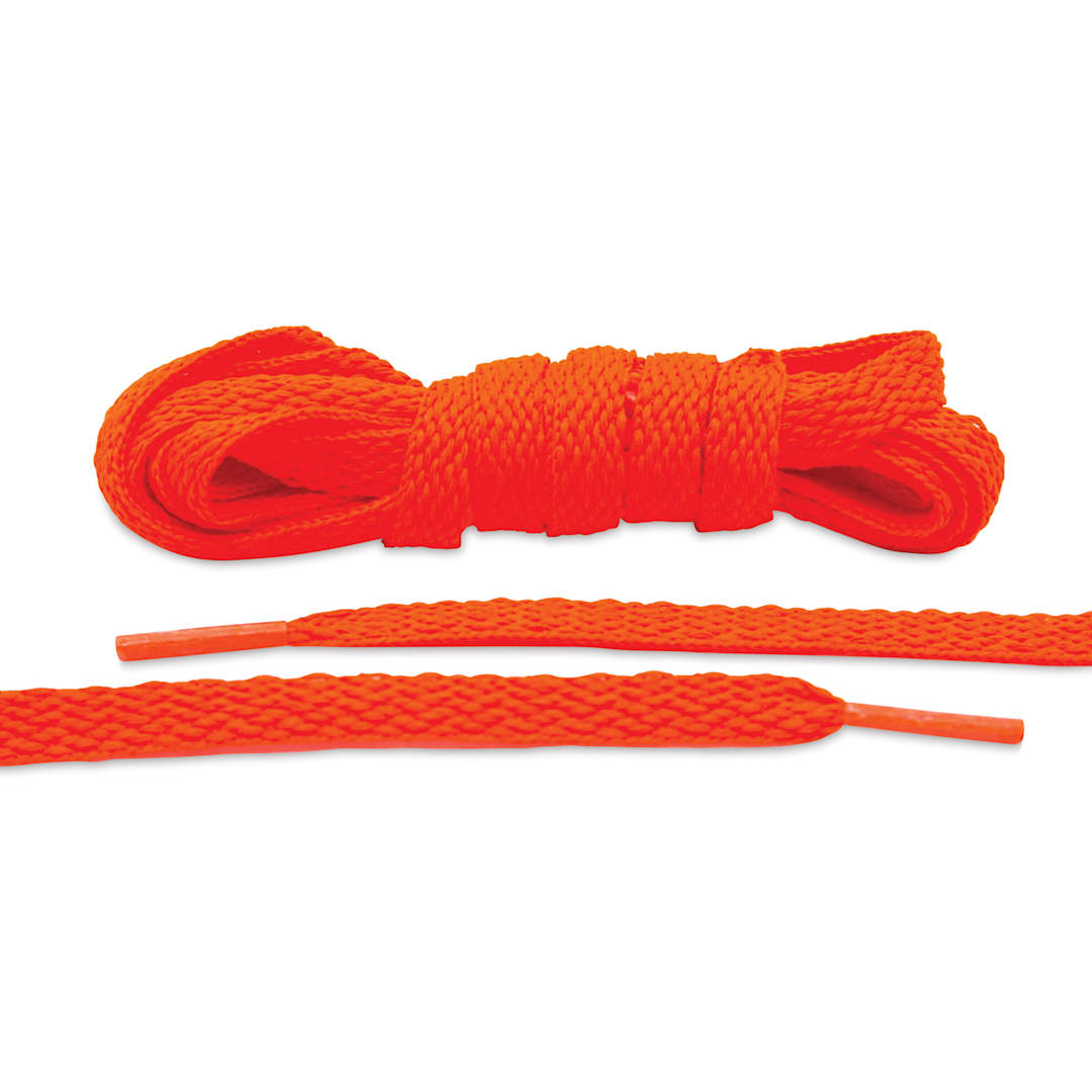 Open in modal - Angelus Lace Lab Flat Colored Shoe Laces - Flamingo Orange
