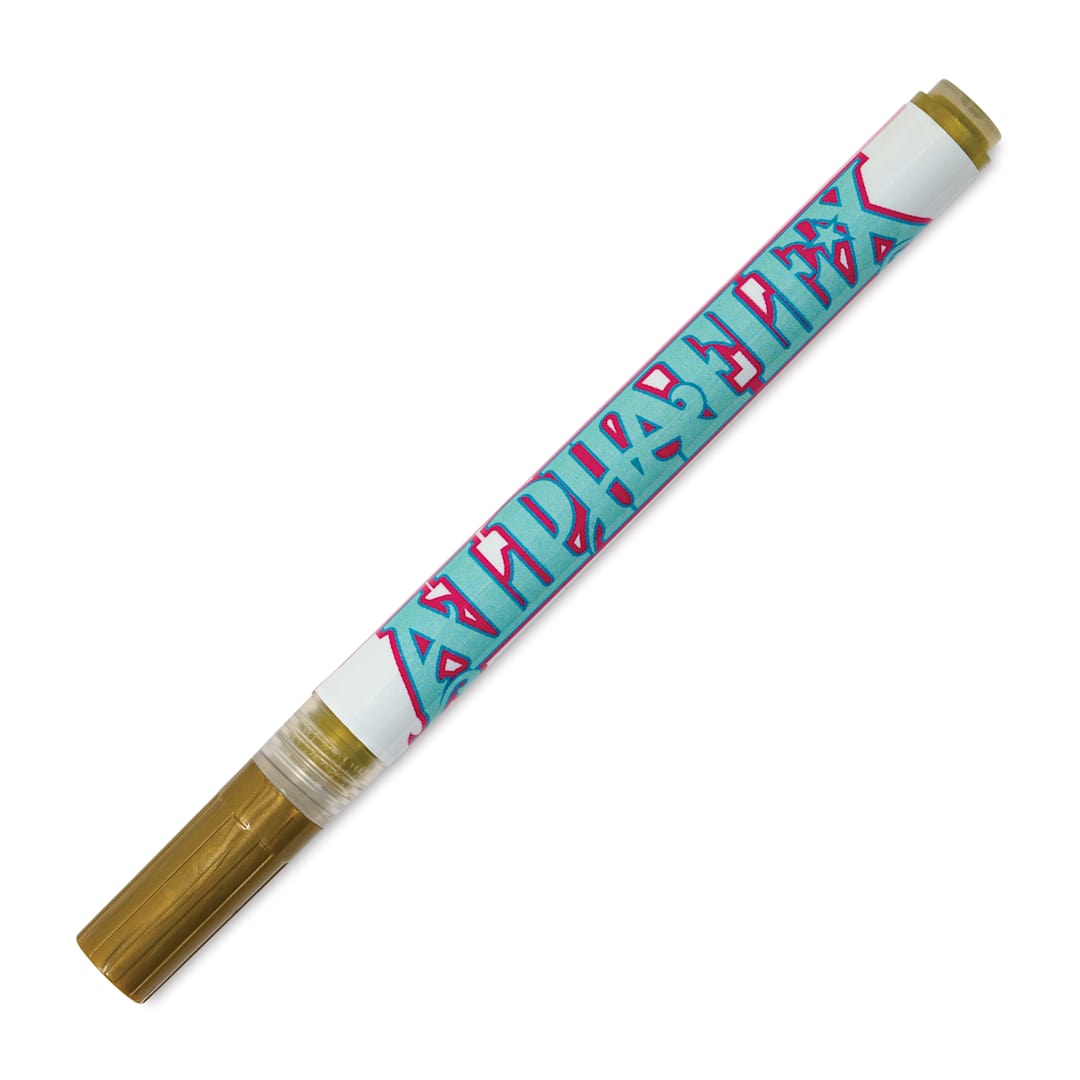 Open in modal - Alpha6 AlphaFlex Textile and Leather Paint Marker - Metallic Gold, 1 mm