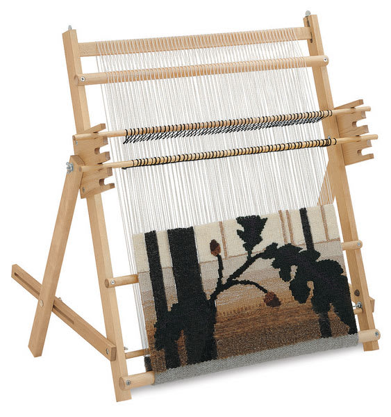 Open in modal - Schacht Portable Tapestry Loom - Tapestry Loom in use, shown on A-Frame Stand, sold separately 