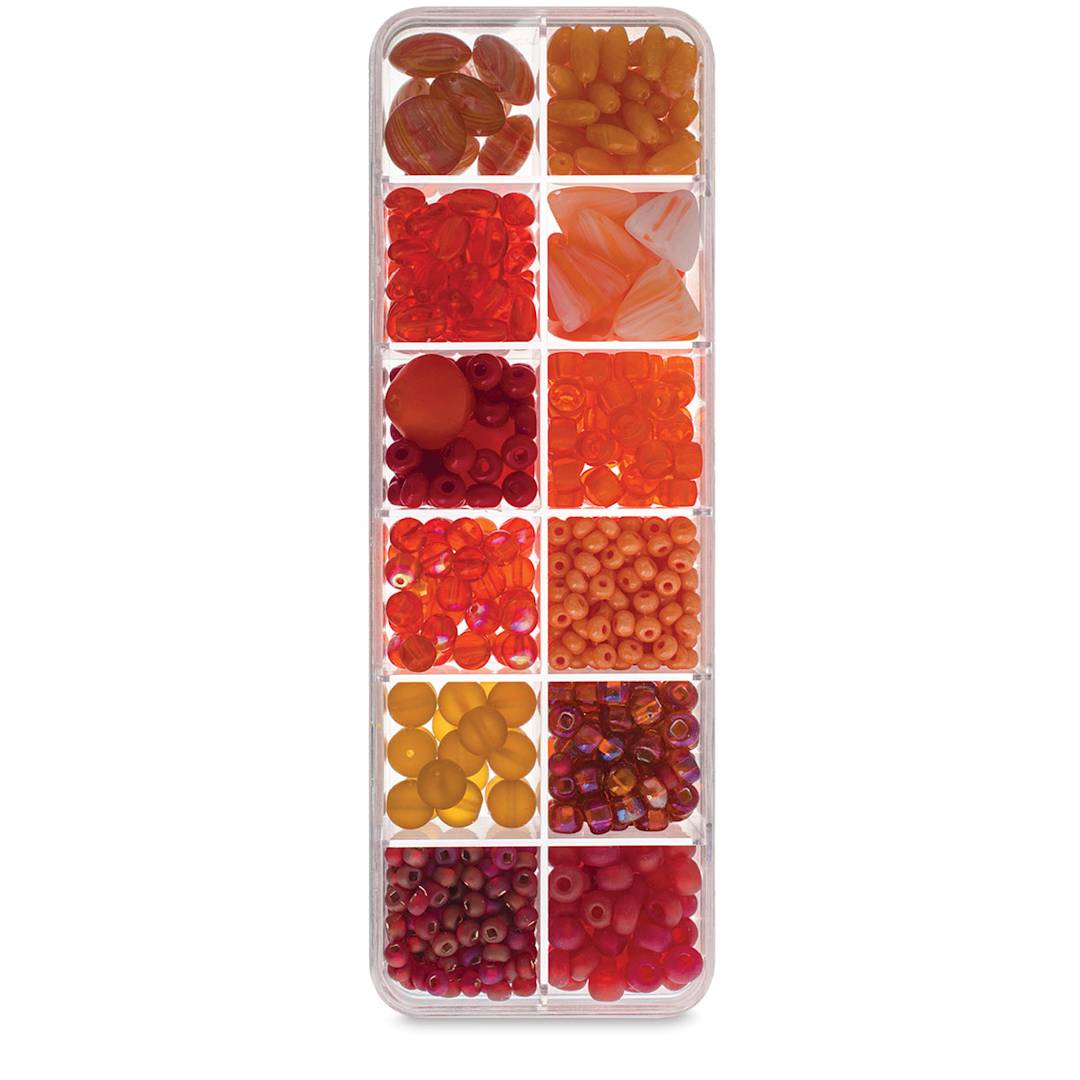 Open in modal - John Bead Czech Glass Bead Box Mix - Sunset in Venice