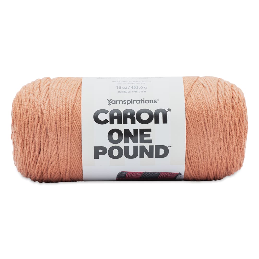 Open in modal - Caron One Pound Acrylic Yarn - 1 lb, 4-Ply, Faded Brick