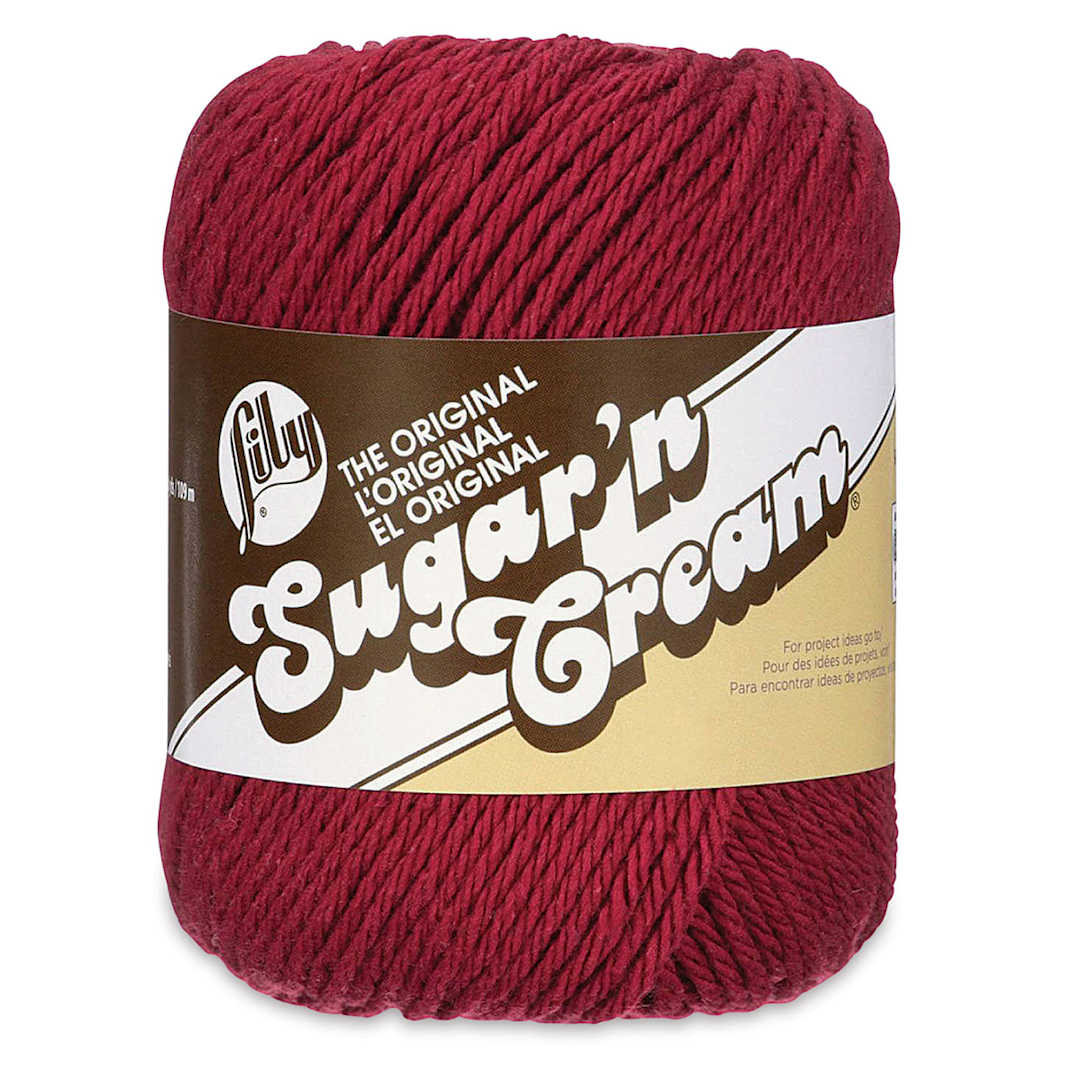 Open in modal - Lily Sugar N' Cream Yarn - 2.5 oz, 4-Ply, Wine