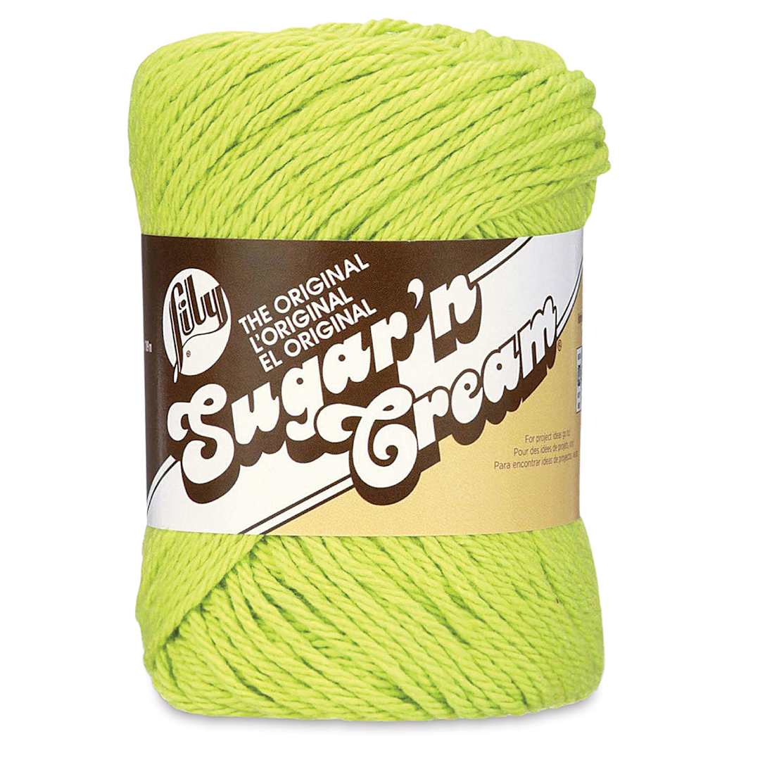Open in modal - Lily Sugar N' Cream Yarn - 2.5 oz, 4-Ply, Hot Green