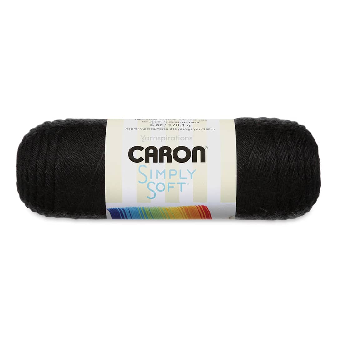 Open in modal - Caron Simply Soft Yarn - Black