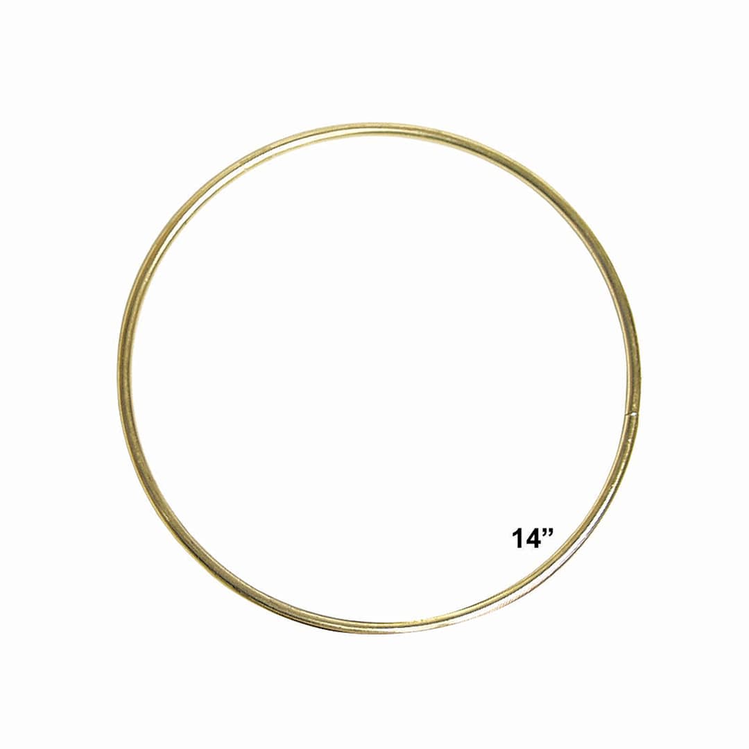 Open in modal - Pepperell Brass Plated Macramé Ring - 14"