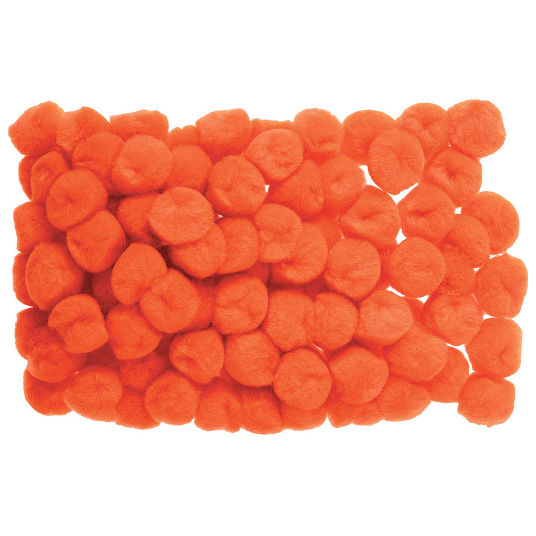 Open in modal - Creativity Street Pom Pons - Pile of Orange Pom Pons
