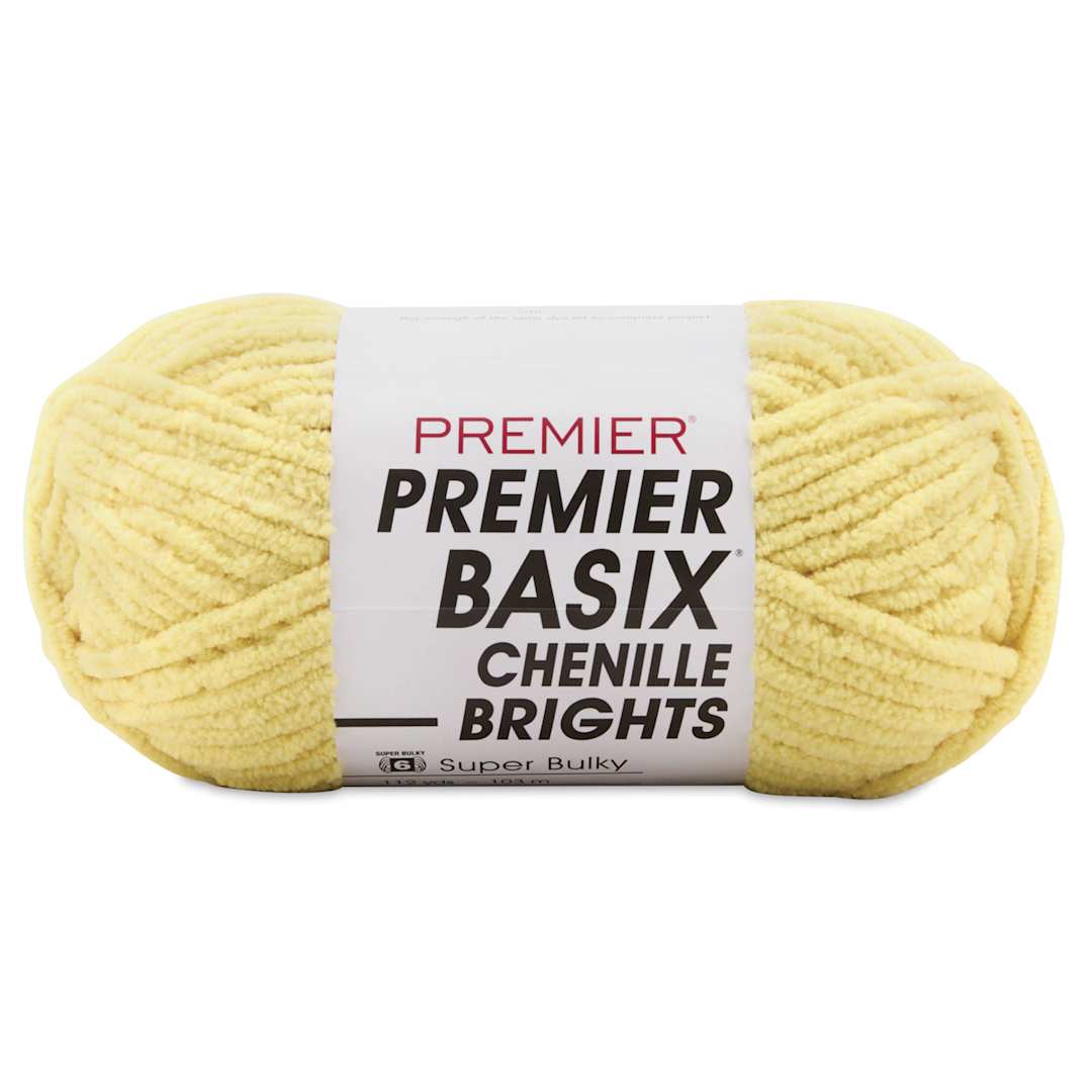 Open in modal - Premier Yarn Basix Chenille Brights Yarn - Banana