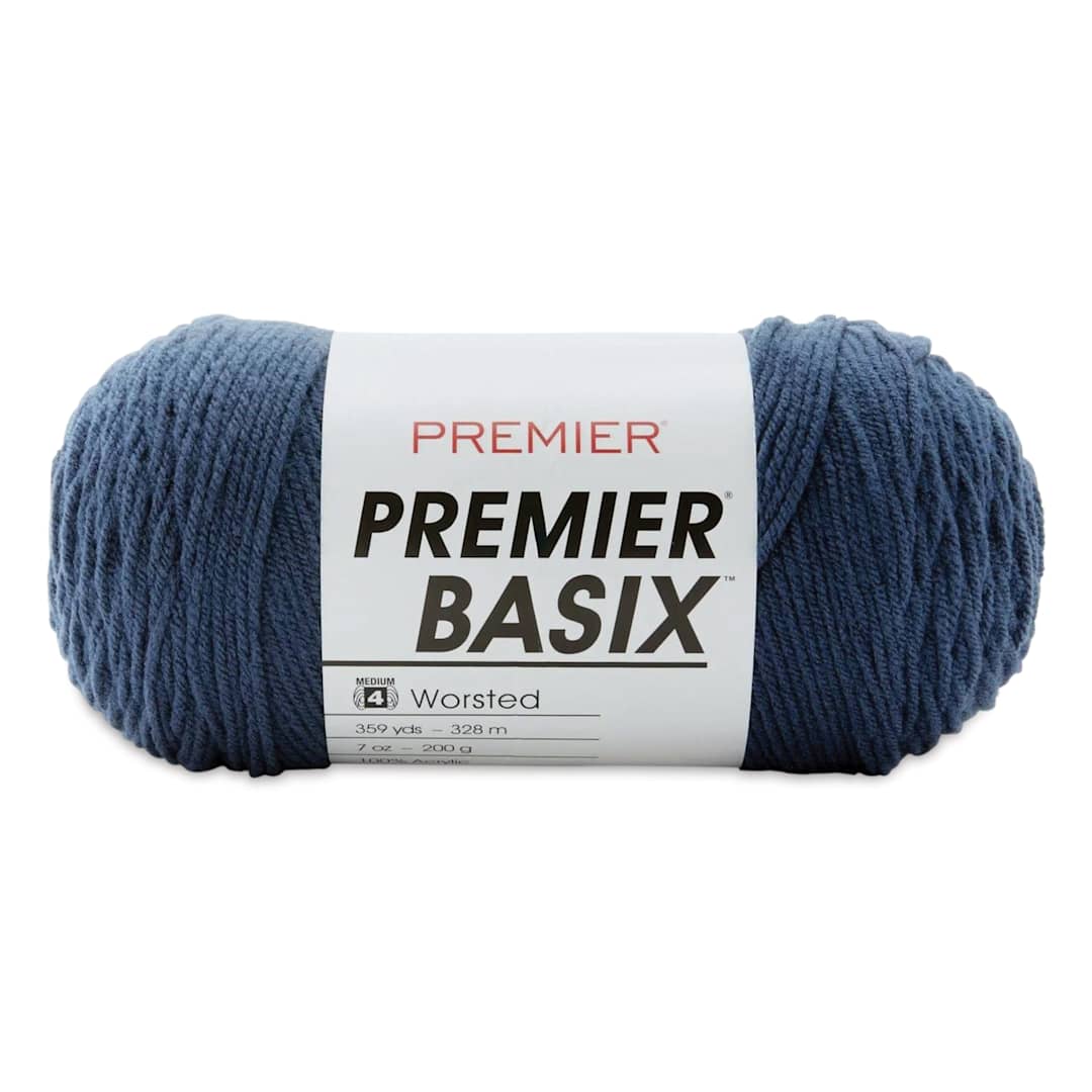 Open in modal - Premier Yarn Basix Worsted Yarn - Denim