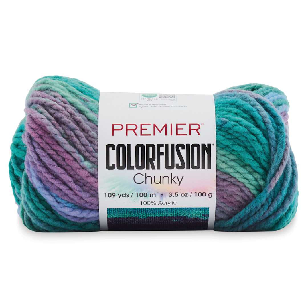 Open in modal - Premier Yarn Colorfusion Chunky Yarn - Jewels, 109 yards