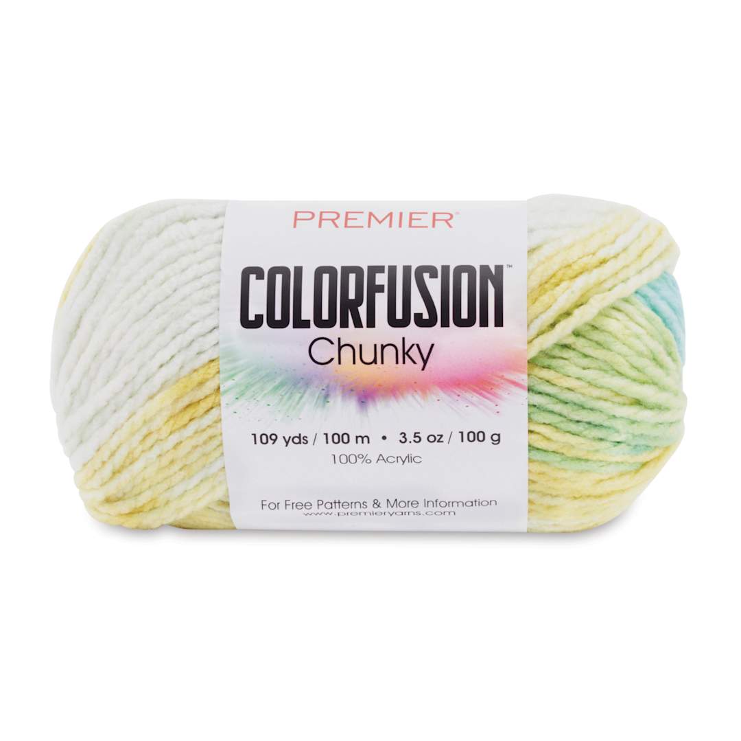 Open in modal - Premier Yarn Colorfusion Chunky Yarn - Springtime, 109 yards