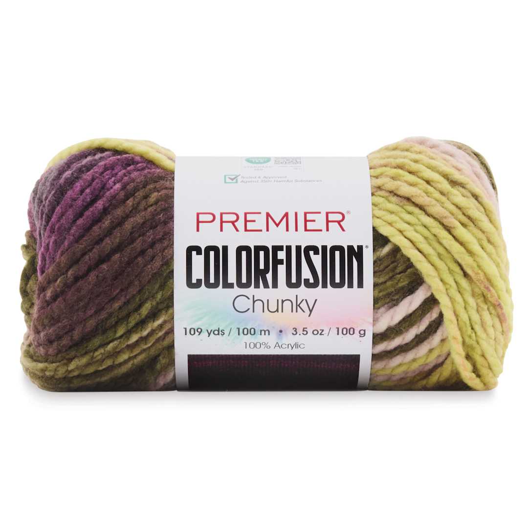 Open in modal - Premier Yarn Colorfusion Chunky Yarn - Grapevine, 109 yards