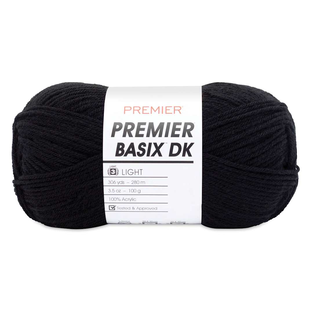 Open in modal - Premier Yarn Basix DK Yarn - Black, 306 yards