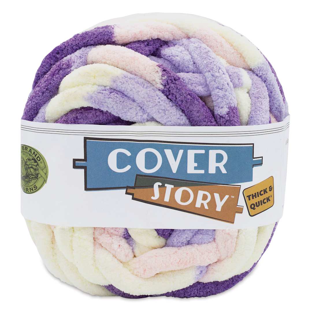 Open in modal - Lion Brand Cover Story Thick & Quick Yarn - Lavender Fields, 39 yards