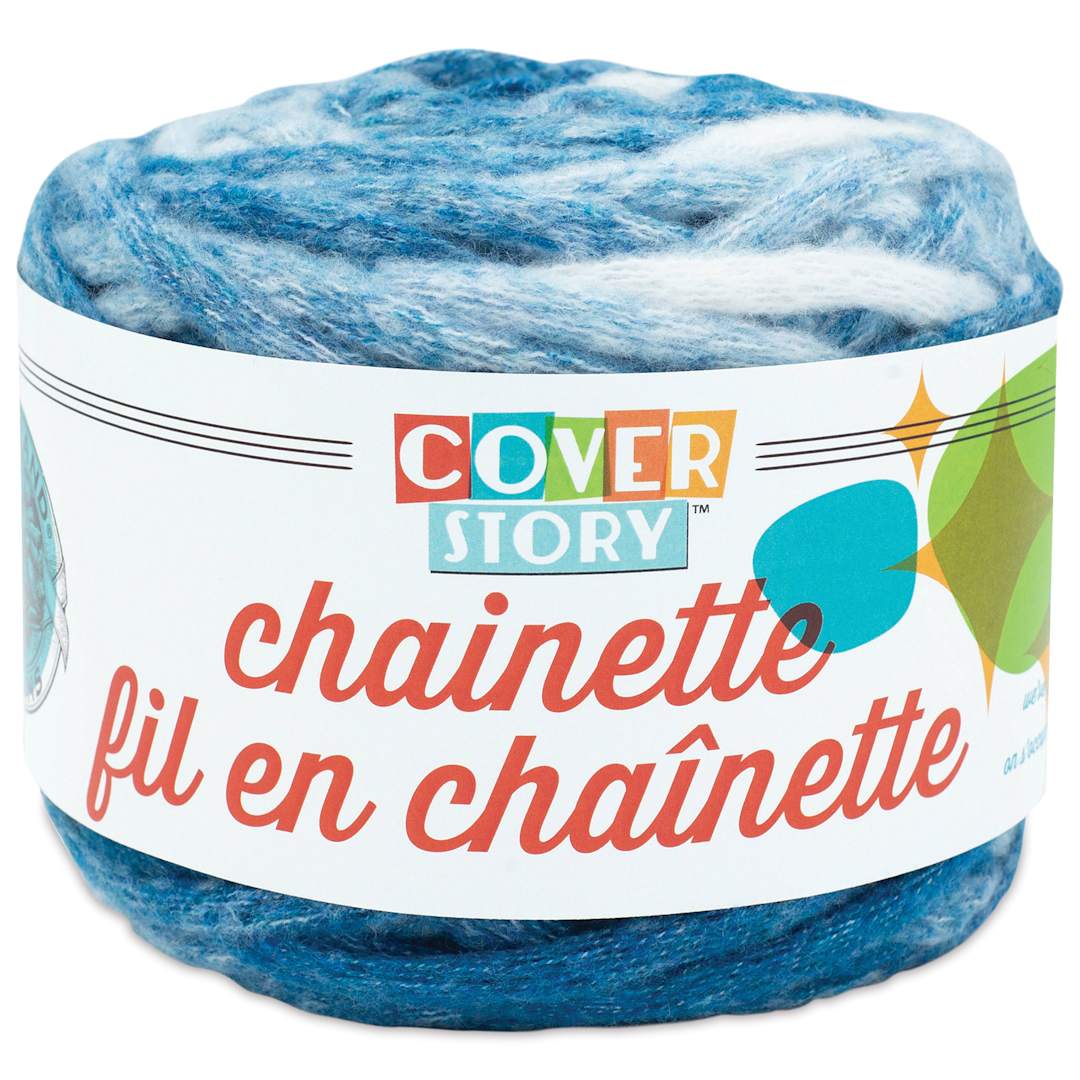 Open in modal - Lion Brand Cover Story Chainette Yarn - Teal, 68 yards