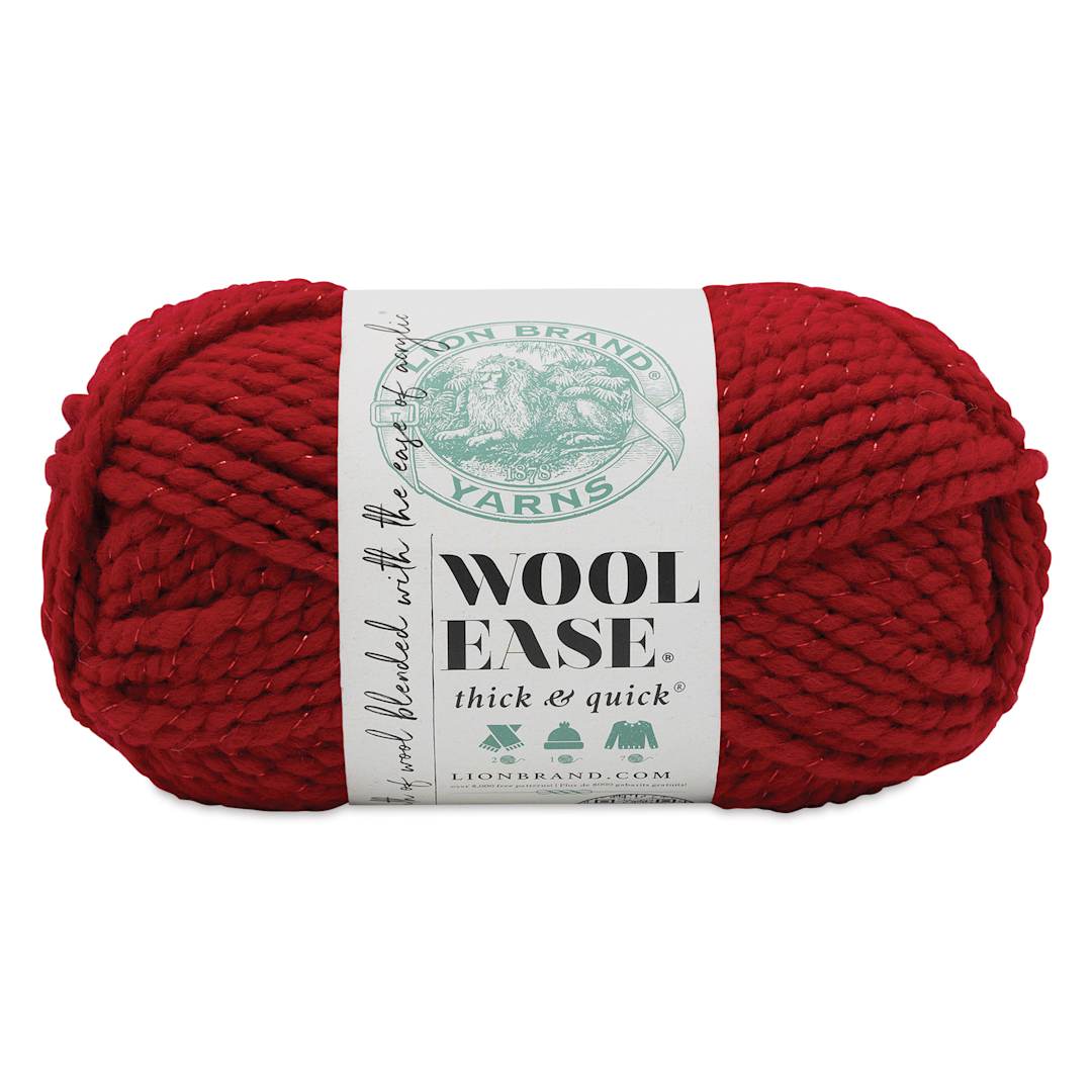 Open in modal - Lion Brand Wool Ease Thick & Quick Yarn - Ruby Slippers, 106 yds