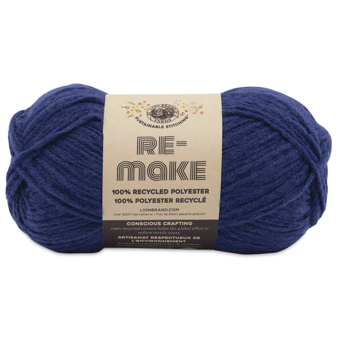 Open in modal - Lion Brand Yarn Re-Make Yarn - Classic Navy, 217 yds