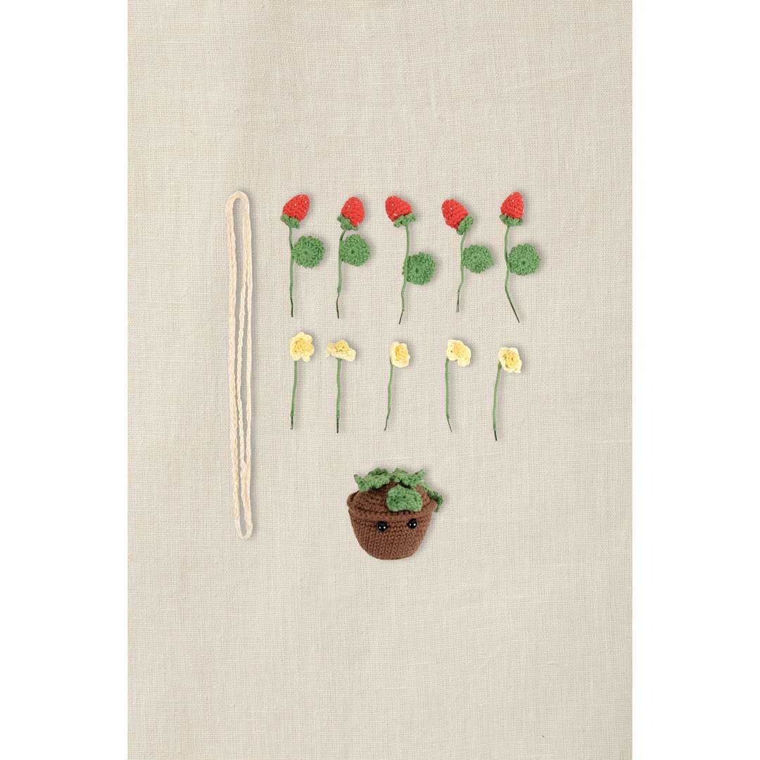 Open in modal - DMC Amigurumi Plant Kit - Summer Strawberries, finished pieces