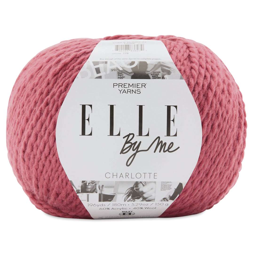 Open in modal - Premier Yarn Elle By Me Charlotte Solids Yarn - Cerise, 196 yds