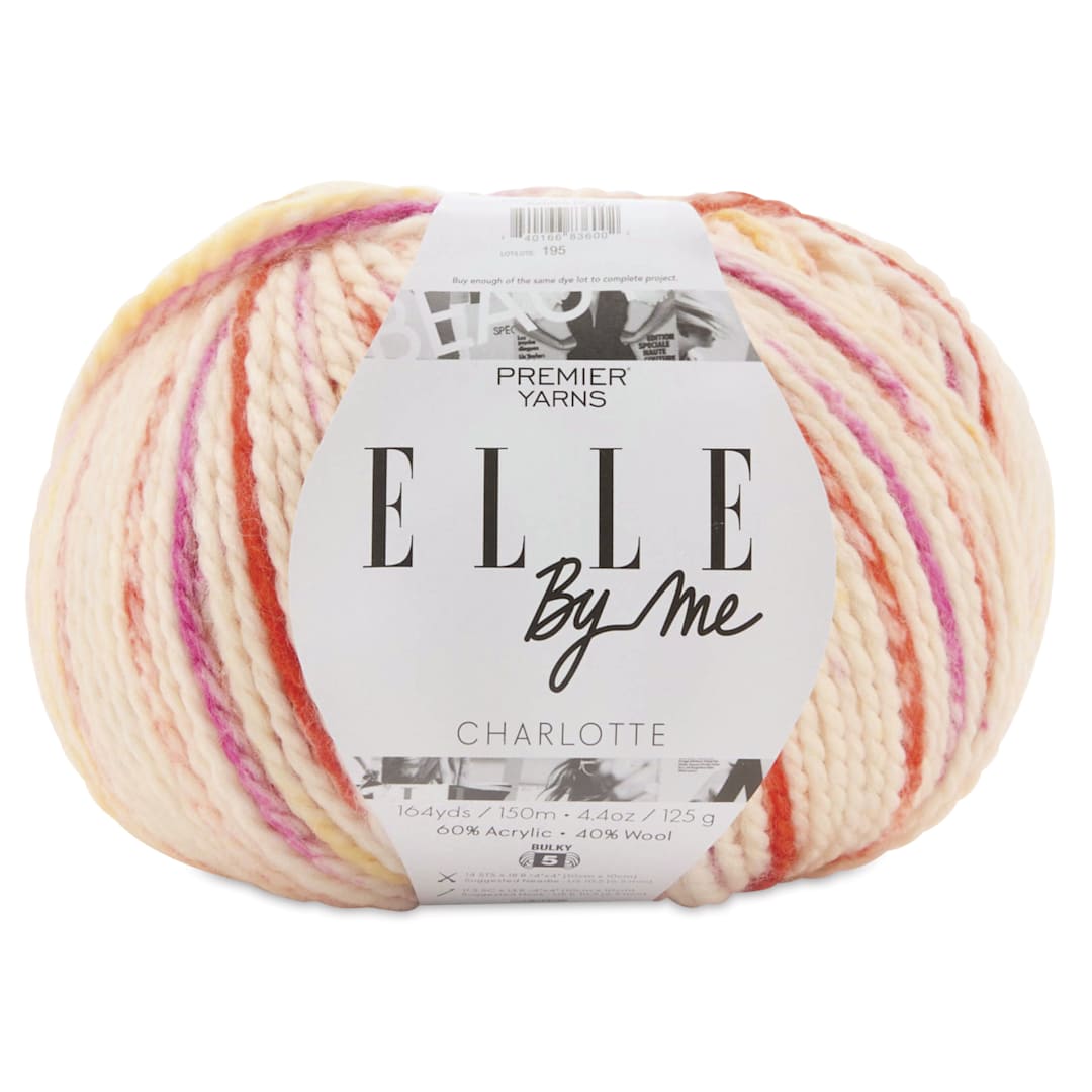 Open in modal - Premier Yarn Elle By Me Charlotte Multi Yarn - Azalea, 164 yds