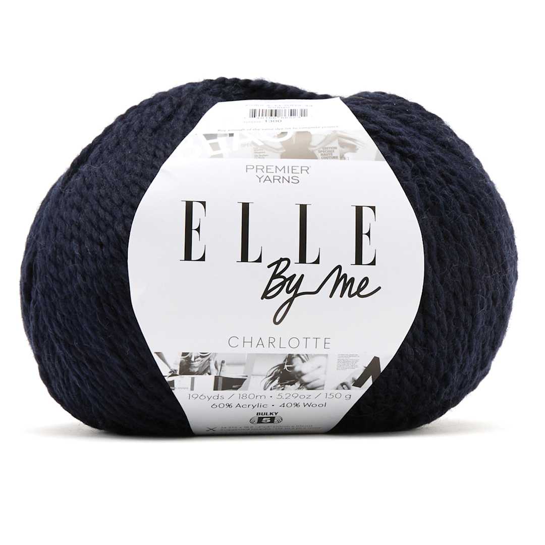 Open in modal - Premier Yarn Elle By Me Charlotte Solids Yarn - Indigo, 196 yds