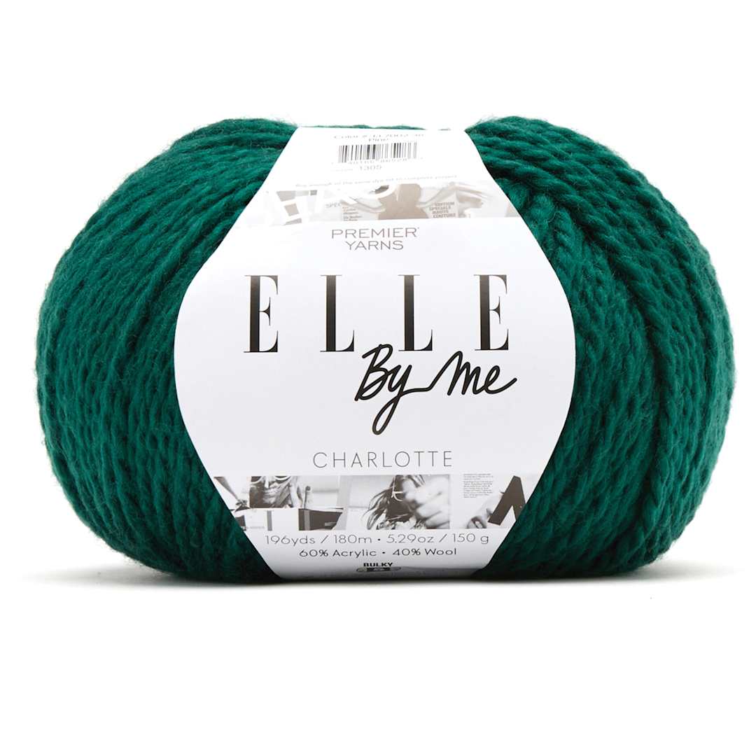 Open in modal - Premier Yarn Elle By Me Charlotte Solids Yarn - Pine, 196 yds