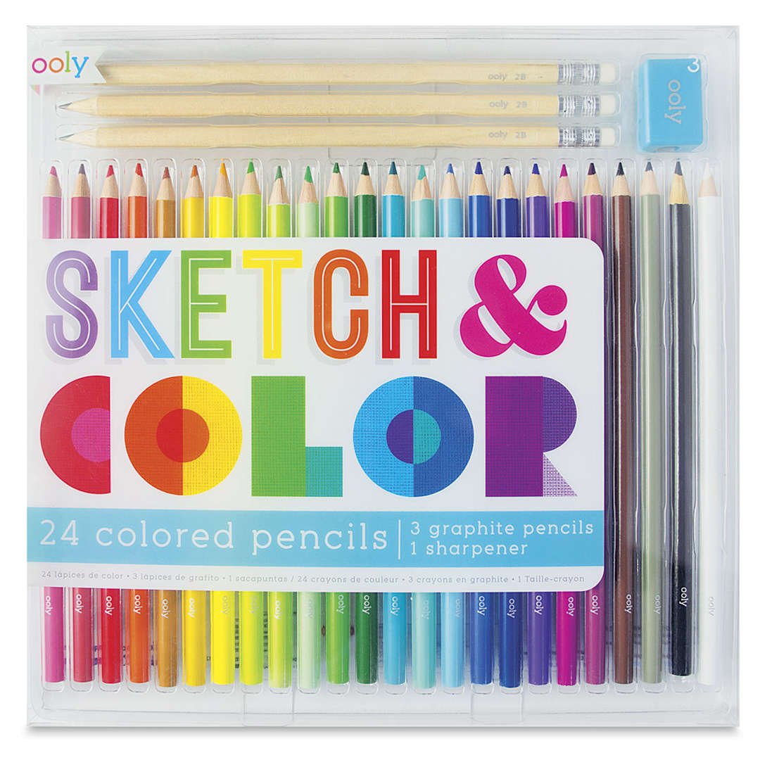 Open in modal - Ooly Sketch and Color Colored Pencil Set