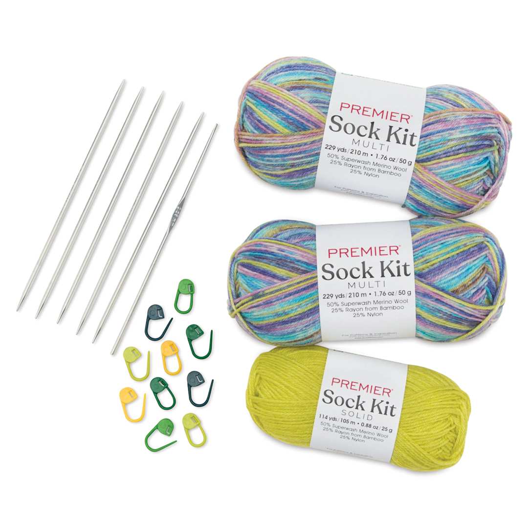 Open in modal - Premier Yarn Sock Kit - Purple People