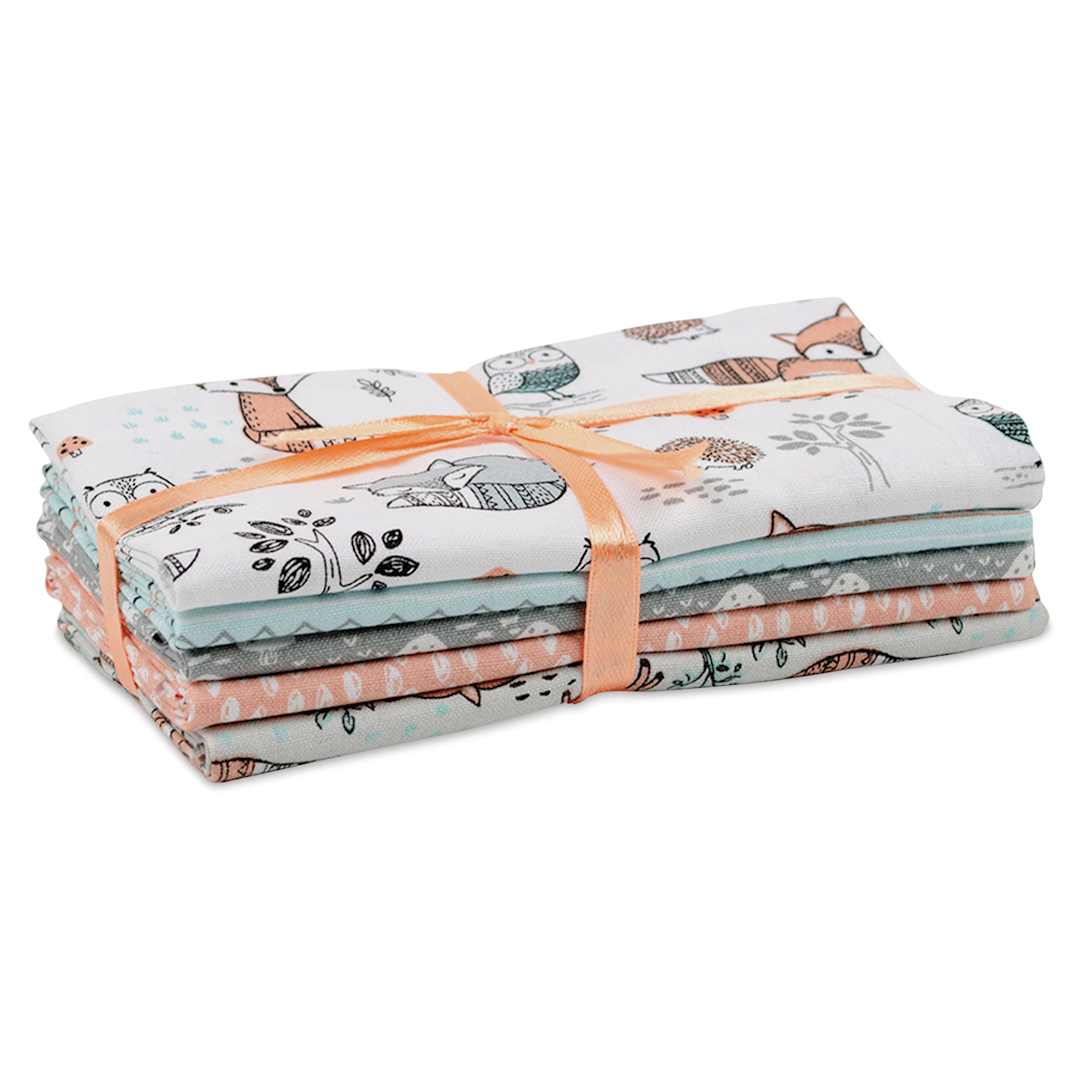 Open in modal - Fabric Palette Cotton Fat Quarter Bundle - Pkg of 5, Charming Woodland