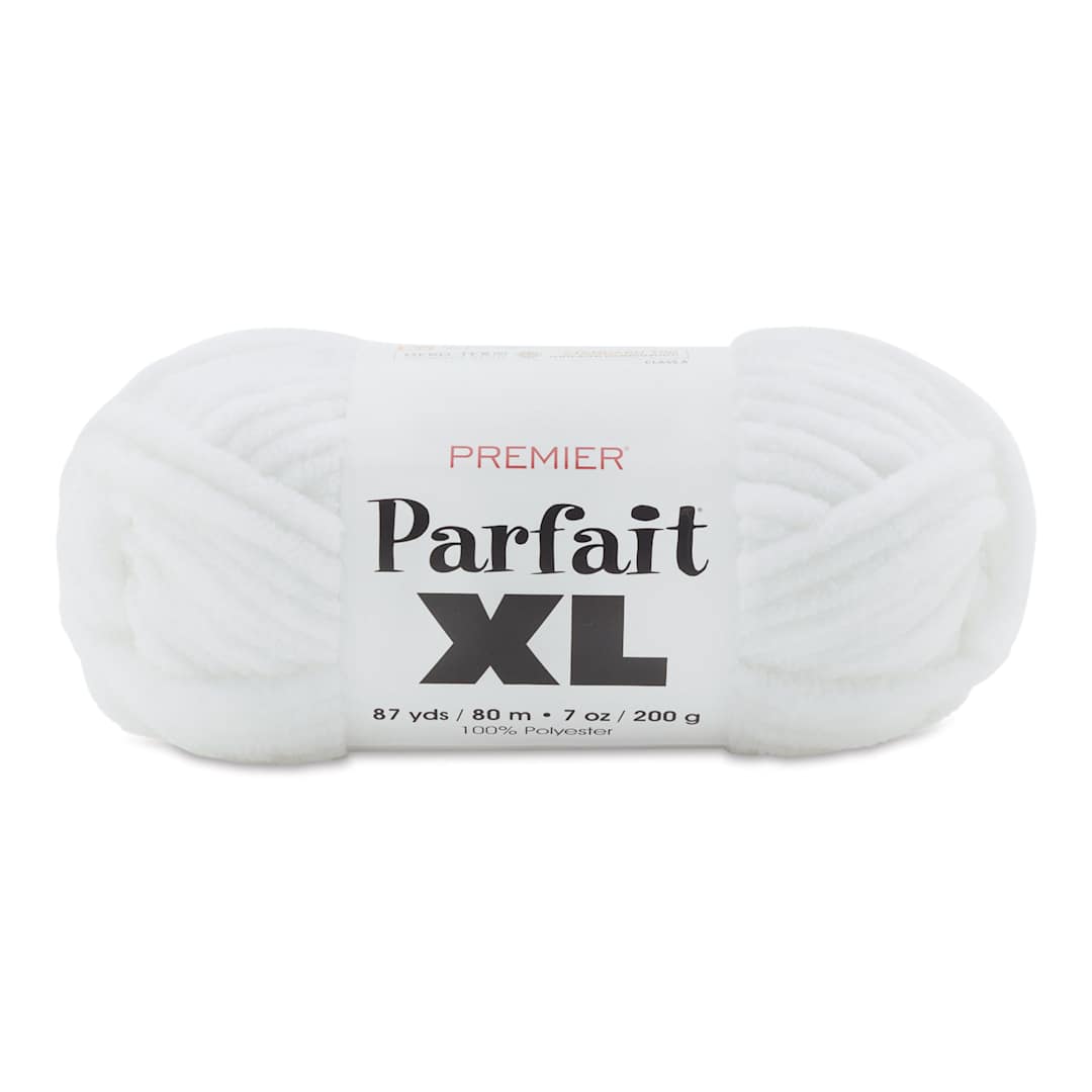 Open in modal - Premier Yarn Parfait XL Yarn - White, skein