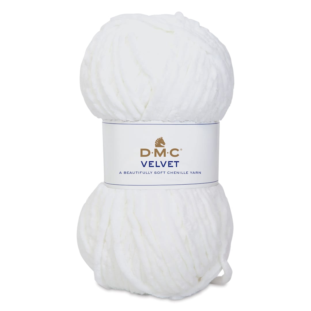 Open in modal - DMC Velvet Yarn - 02 White, 109 yards