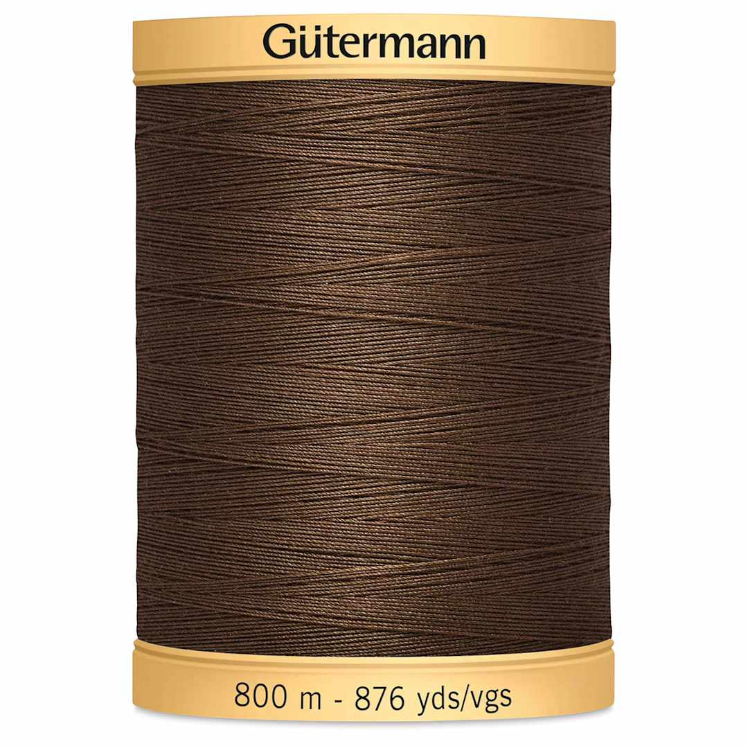 Open in modal - Gutermann Cotton Thread - Bark Brown, 876 yd Spool