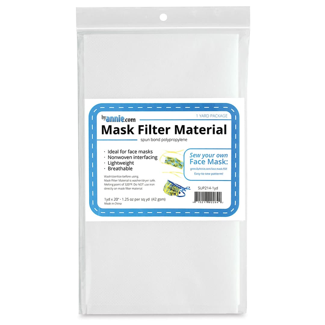 Open in modal - By Annie Mask Filter Material - White, 20" x 1 yard (In packaging)