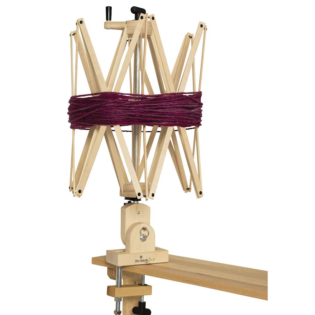 Open in modal - Schacht Ultra Umbrella Swift Yarn Winder, front (yarn not included)