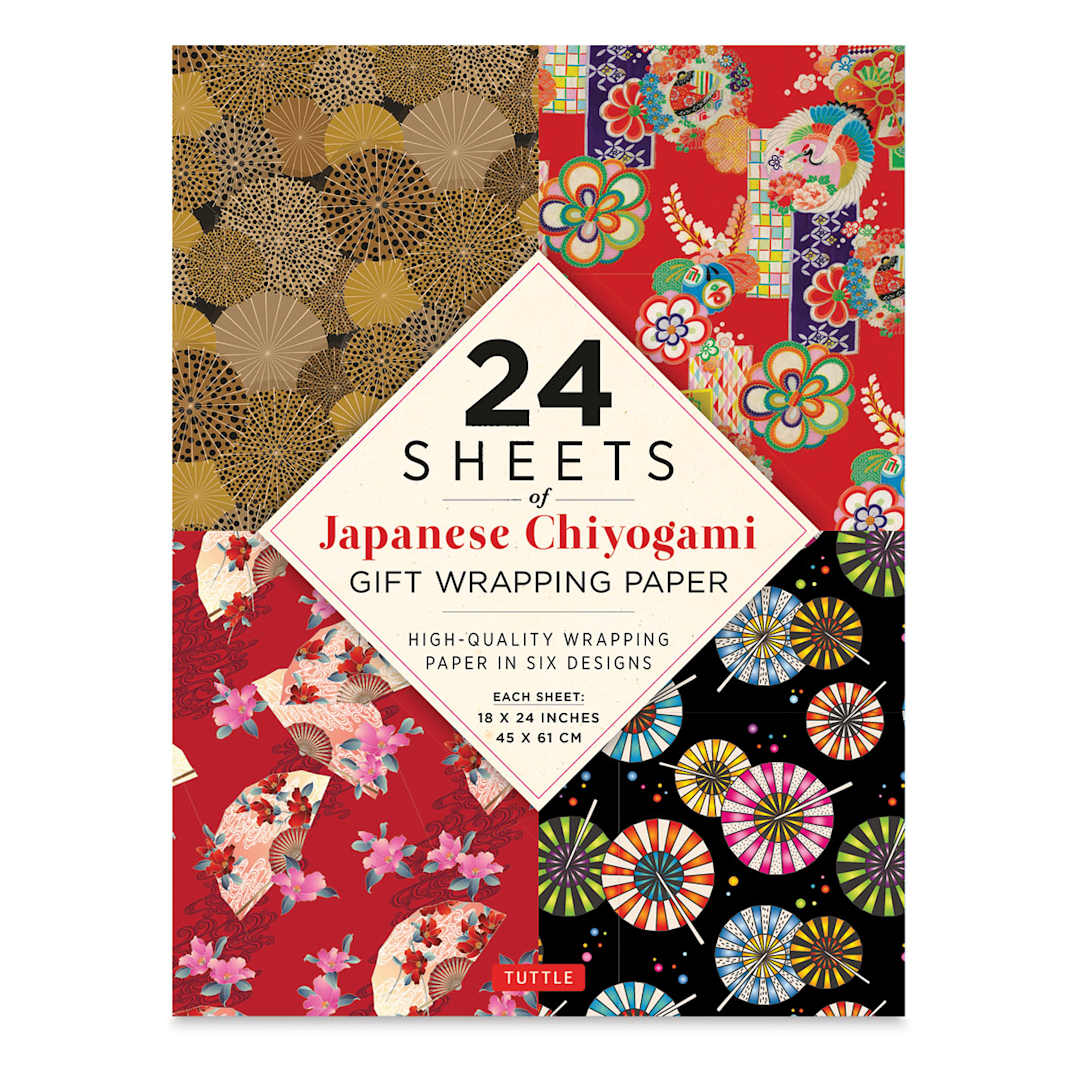 Open in modal - Gift Wrapping Paper Packs, Chiyogami, Pkg of 24, Package