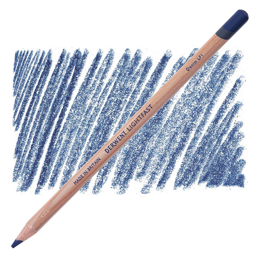 Open in modal - Derwent Lightfast Colored Pencil - Denim pencil and swatch