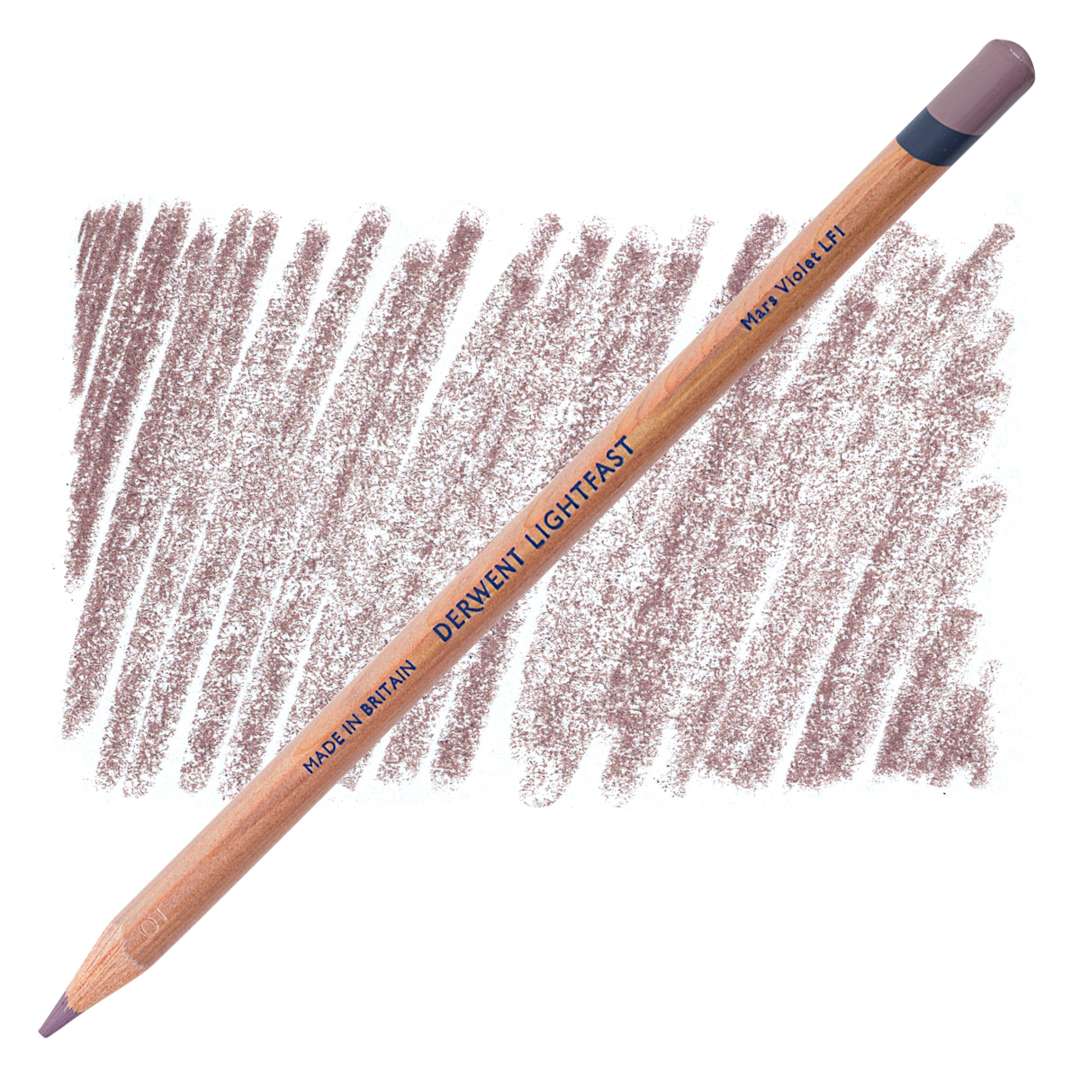 Open in modal - Derwent Lightfast Colored Pencil - Mars Violet pencil and swatch