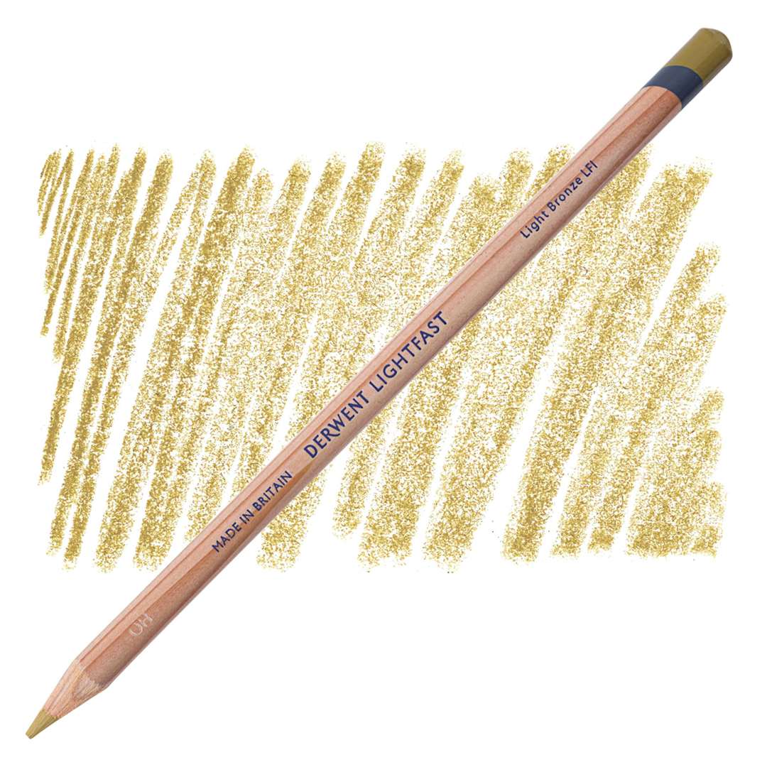 Open in modal - Derwent Lightfast Colored Pencil - Light Bronze pencil and swatch