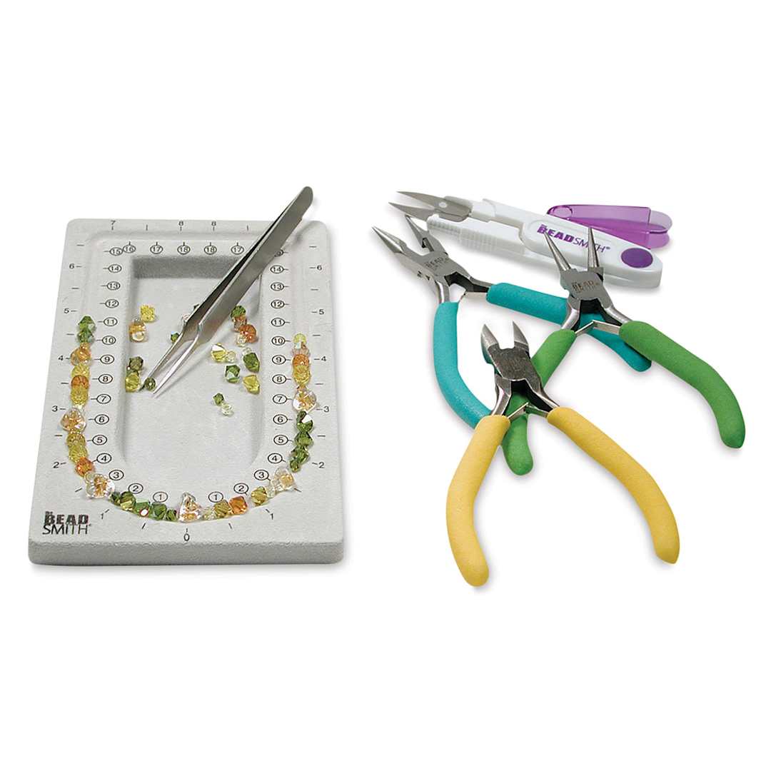 Open in modal - Beadsmith Beader's Mini Travel Kit - Components of Kit shown with beads, not included
