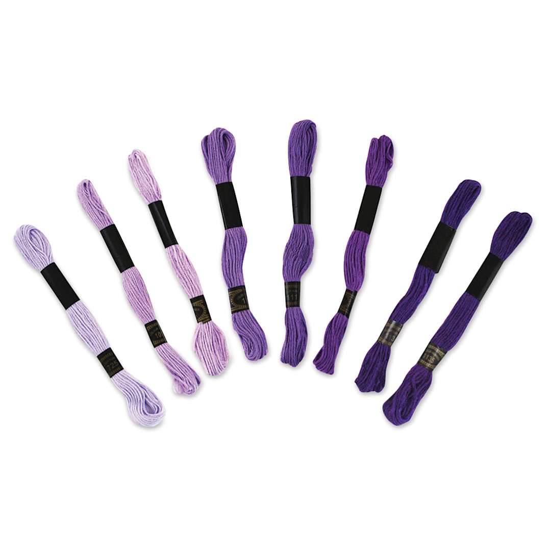 Open in modal - Needle Crafters Embroidery Floss Packs - Lavender (Out of packaging)